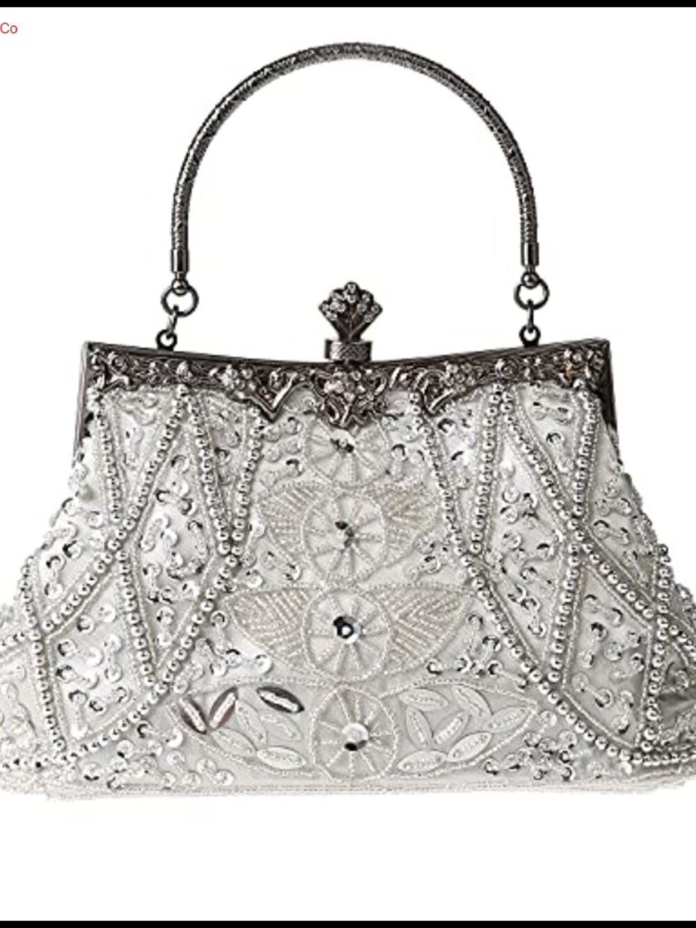 Beaded Rhinestone Embroidery Sequin Evening Clutch Crossbody Bag